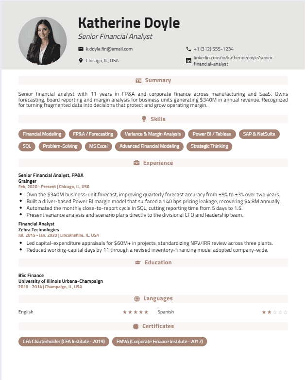 US Executive — Resume