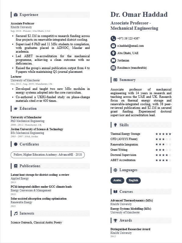 Academic - Resume