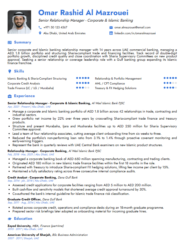 Executive — UAE Banking & Islamic Finance
